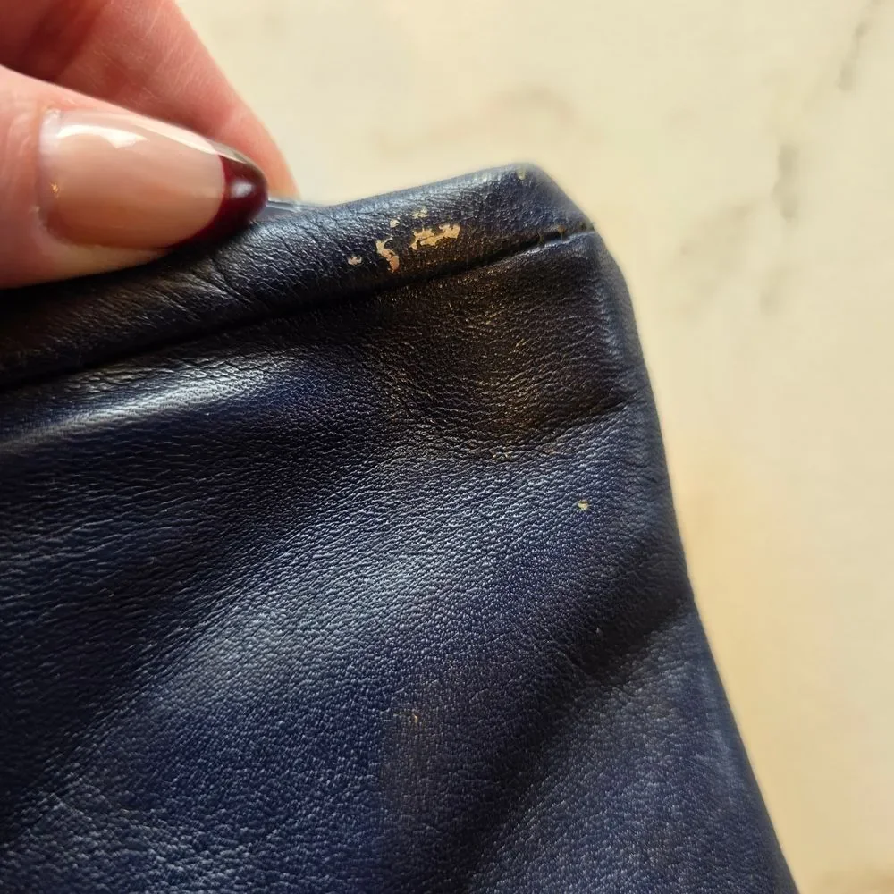 Giani Bernini Navy Leather Clutch